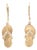Ha Hoku 14k Yellow Gold Diamond Hawaiian Slippers Earrings, A Pair For Sale