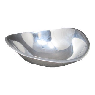 Nambe Aluminum Snack Bowl, Model 567 For Sale