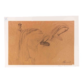 Abel Besnard, Figurative Composition, Early 20th Century, Pencil on Paper For Sale