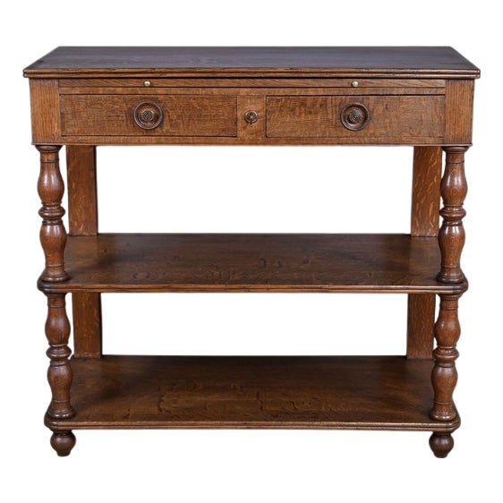 Louis Philippe Style Oak Sideboard, Late 19th Century For Sale