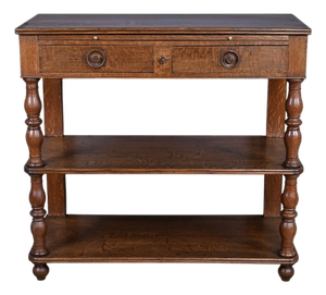 Louis Philippe Style Oak Sideboard, Late 19th Century