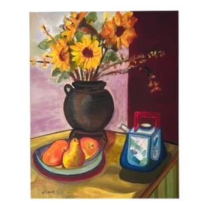 Colorful Still Life Lithograph of Oil Painting by Jessica Leak