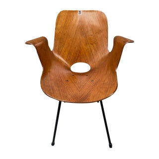 Model Medea Chairs with Armrest by Vittorio Nobili for Medea, 1950s, Set of 6 For Sale