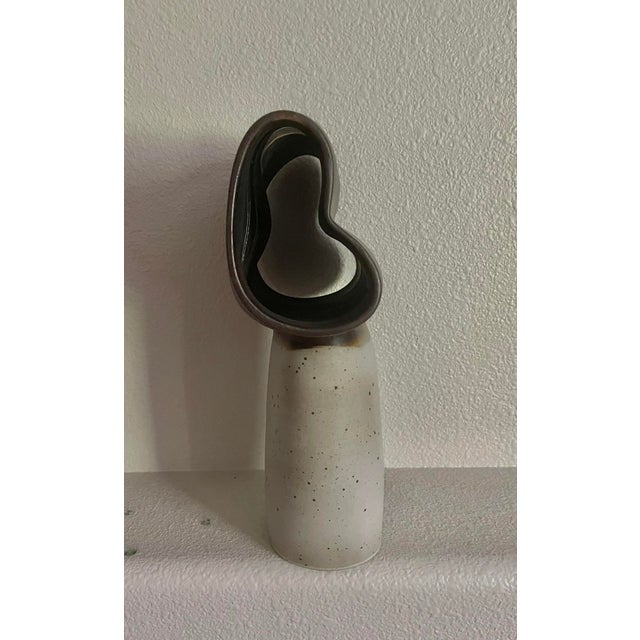 1980s Mid-Century Ceramic Sculpture by Nick Prokos (13” High) For Sale - Image 5 of 8