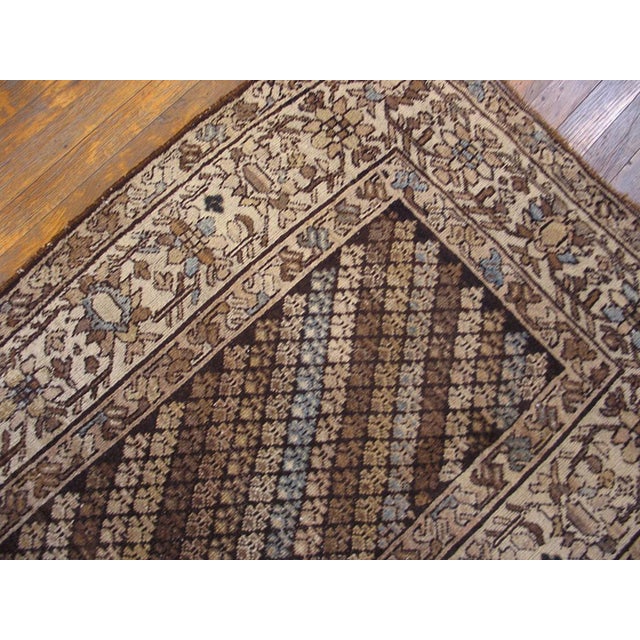 1940s Multicolor Geometric Tribal Antique Persian Malayer Rug 3' 0" X 5' 10" Handknotted Wool Carpet For Sale - Image 4 of 5