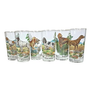 Hunting Dog Tumblers- Set of Six For Sale