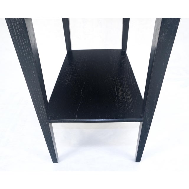 Brown Saltman Cerused Oak Two Tier Rectangle Side End Table Brown Saltman Attributed MINT For Sale - Image 4 of 10