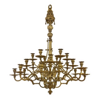 Impressive 19th Century French Gilt Bronze Chandelier For Sale