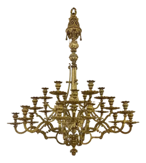 Impressive 19th Century French Gilt Bronze Chandelier