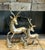 Brass Large Deer Solid Brass Christmas Reindeer Holiday Decoration Vintage - a Pair For Sale - Image 8 of 8