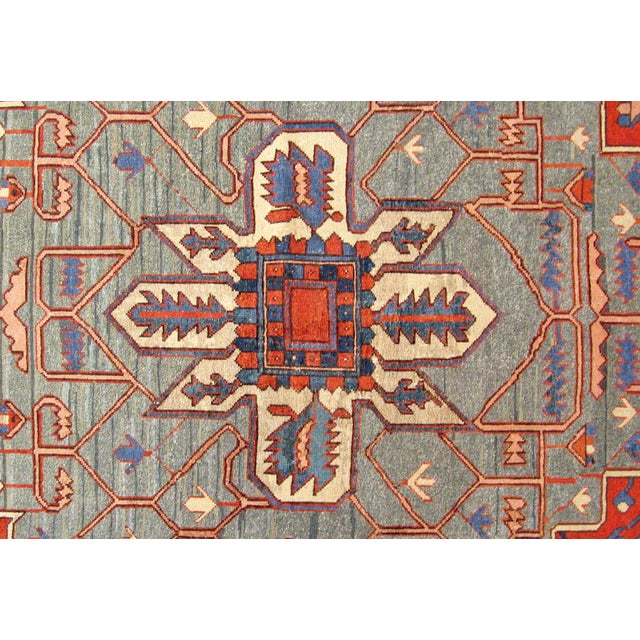 Persian Antique Persian Serapi Oriental Carpet, in Large Size, with Central Medallion For Sale - Image 3 of 4