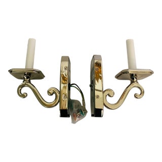 Nickel Sconces From the Foundry L. A. - a Pair For Sale