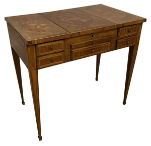 Victorian French Ladies Marquetry Inlaid Kingwood Dressing Table, 1860s