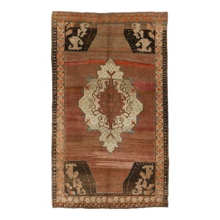 1960s Vintage Turkish Oushak Rug - 6'3'' X10'7'' For Sale