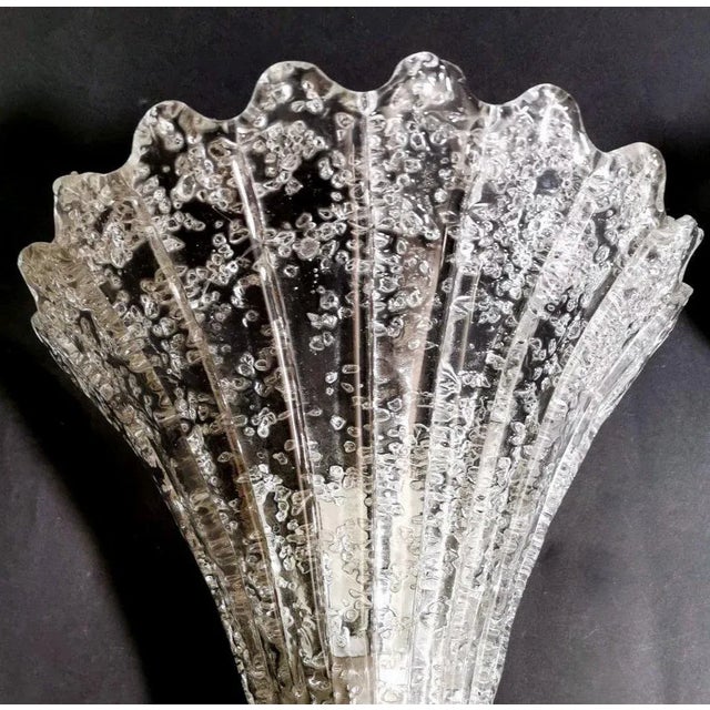 Glass 1950s Venini-Martinuzzi Attributed Murano Appliques in "Pulegoso" Glass - a Pair For Sale - Image 7 of 13