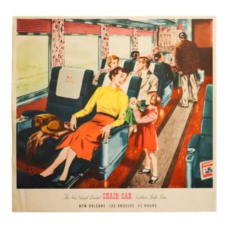 1950 American Transport Poster, 'Southern Pacific Lines (Chair Car)', William Haines Hall For Sale