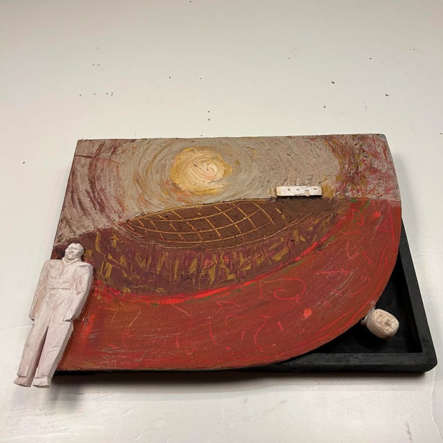 “Joe’s Doing Alright Now” J. Boomer Mixed Media Sculpture Painting 1989 For Sale - Image 11 of 12