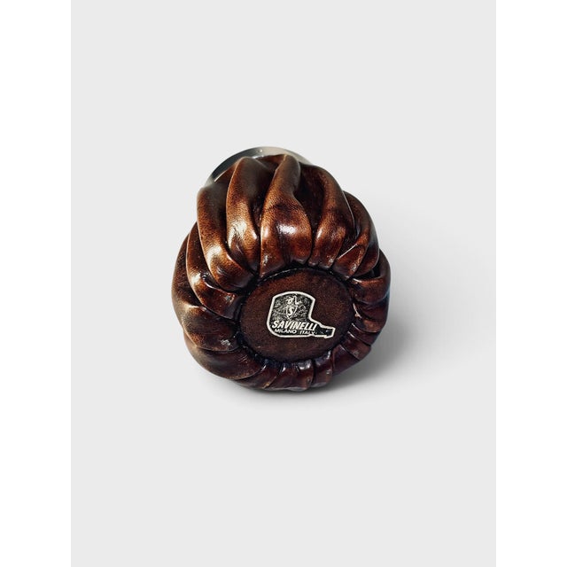Leather Ashtray and Lighter from Savinelli Milano, Italy, 1970s, Set of 2 For Sale - Image 4 of 5