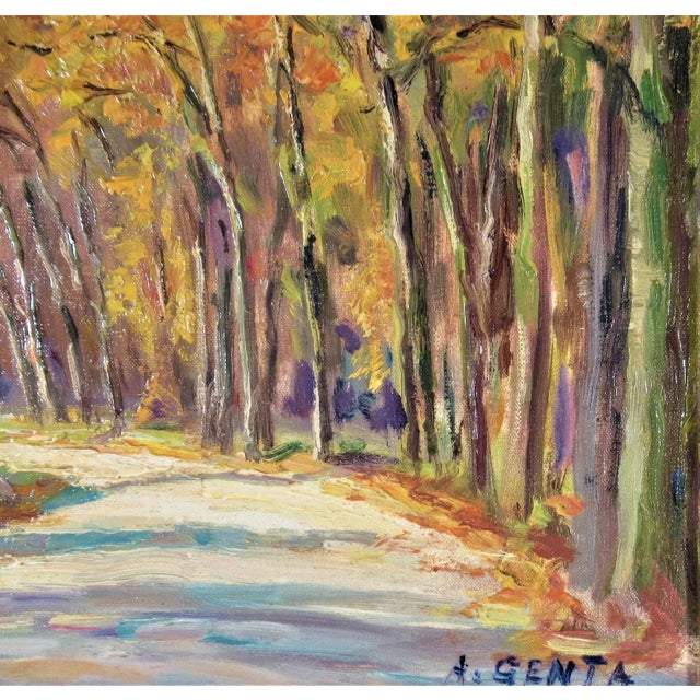 Impressionist Albert Genta, Le Bois de Vicennes, Circa 1950 For Sale - Image 3 of 5