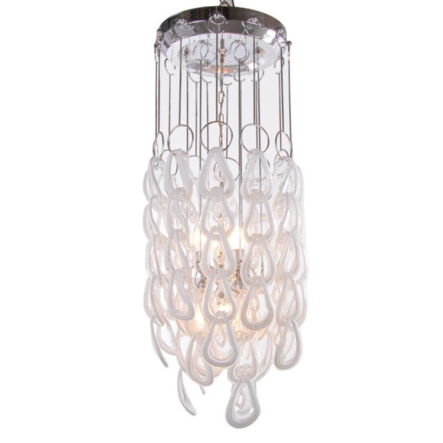 Silver Huge Chandelier by Angelo Mangiarotti for Vistosi, Italy, 1960 For Sale - Image 8 of 13