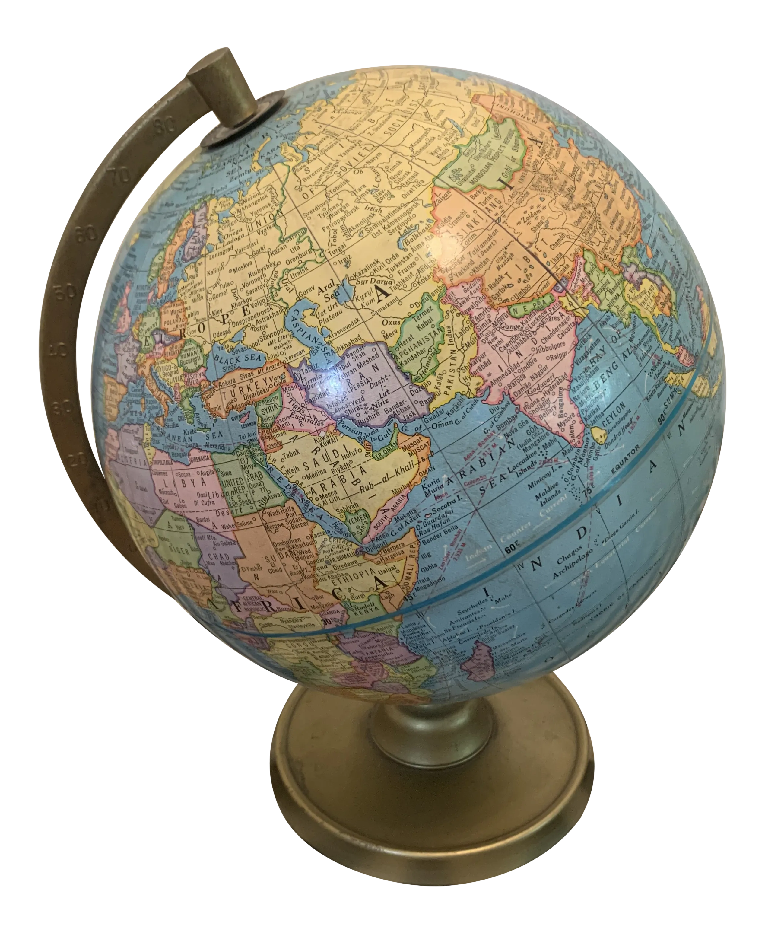 Vintage George F. Cram Company's Imperial Terrestrial World Globe