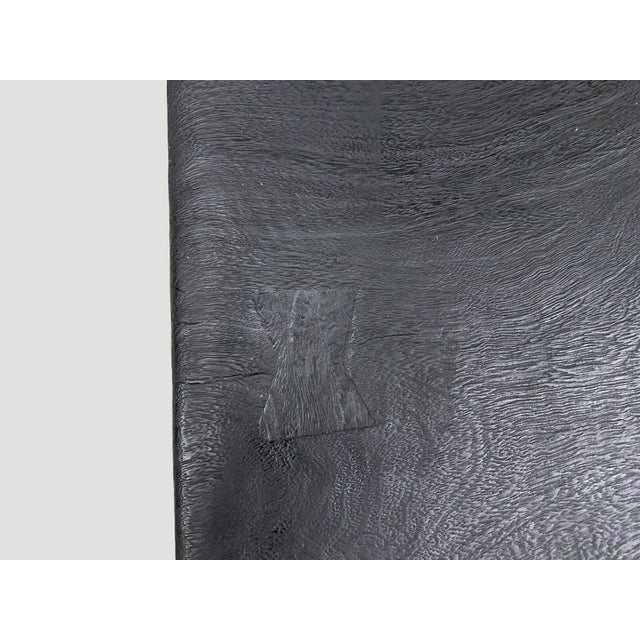 Andrianna Shamaris Charred Wave Bench For Sale - Image 13 of 18