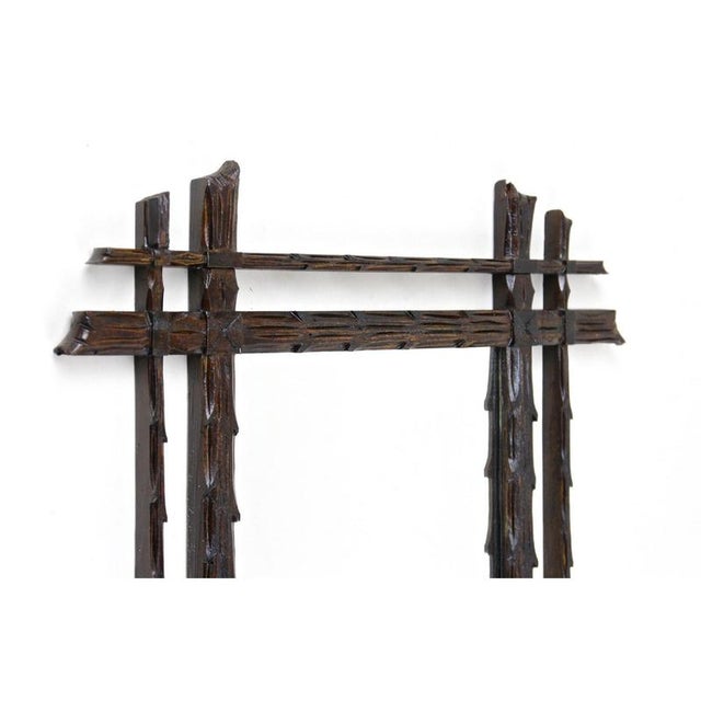 Black Forest Rustic Handcarved Mirror, 1870s For Sale - Image 3 of 15