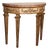 Antique Louis XVI Style Silver Leaf and Painted Marble Top Console Table For Sale