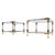 Vintage Acrylic Glass and Brass Side Tables, 1980s, Set of 2 For Sale - Image 11 of 11