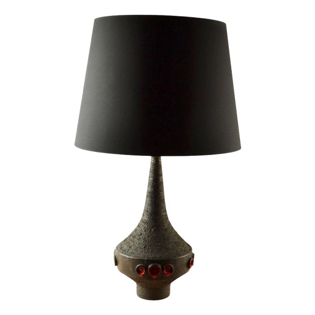 Studio Art Ceramic Table Lamp attributed to Rogier Vande Weghe for Perignem, 1960s For Sale