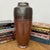 Late 20th Century Copper Brown & Metalic Grey Ceramic Vase with Drip Design For Sale - Image 5 of 9