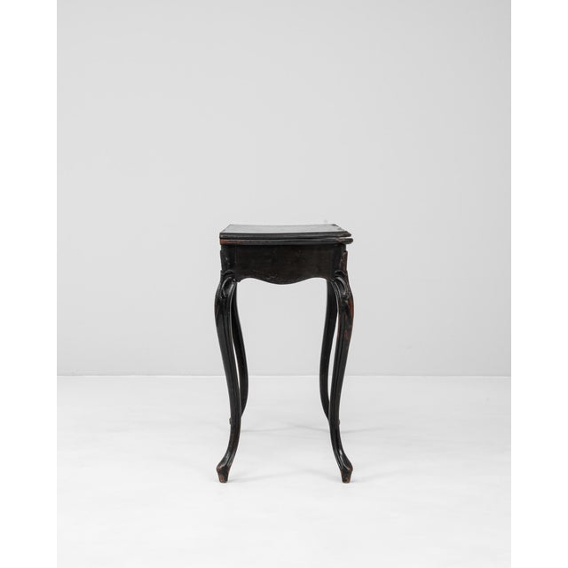 1880s French Wood Black Patinated Side Table For Sale - Image 4 of 18