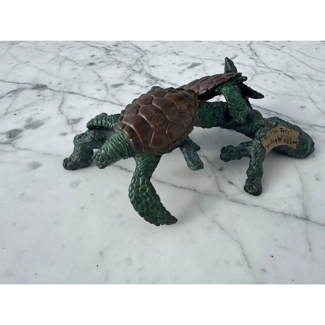 Late 20th Century Joseph Quillan Patinated Bronze "Turtle Tots" Sculpture 39/200 For Sale - Image 4 of 6