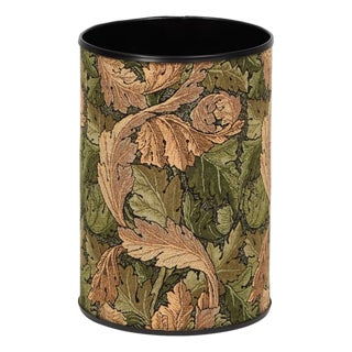 Acanthus Leaf Gold Tapestry Waste Bin For Sale