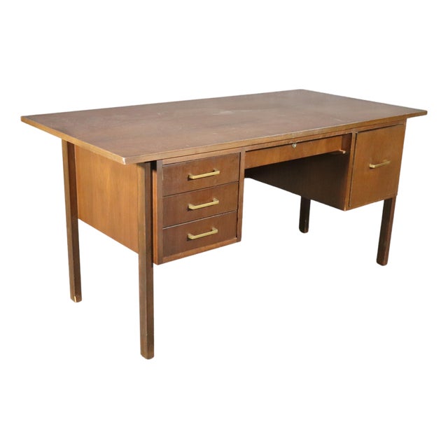 Mid 20th Century Mid-Century Walnut Desk For Sale