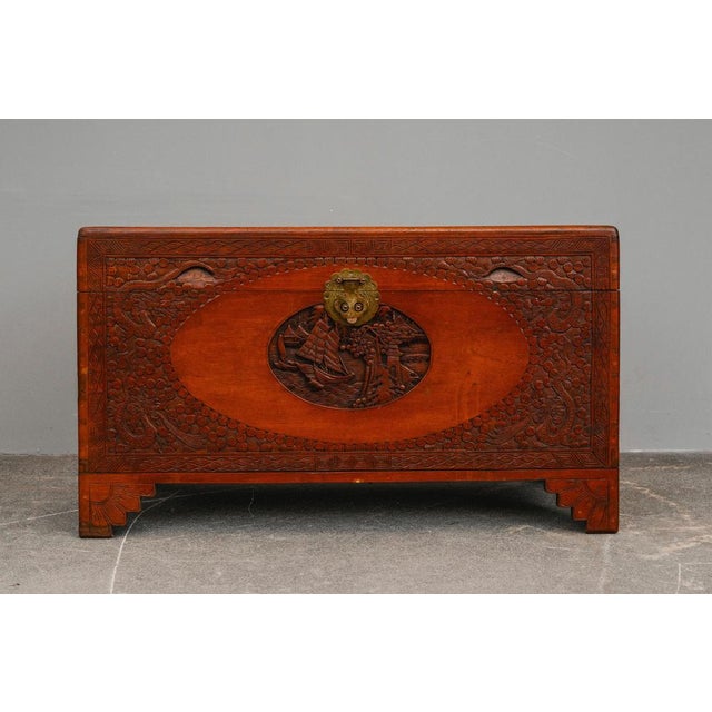 Asian Camphor Chest in Mahogany, Late 20th Century For Sale - Image 11 of 18