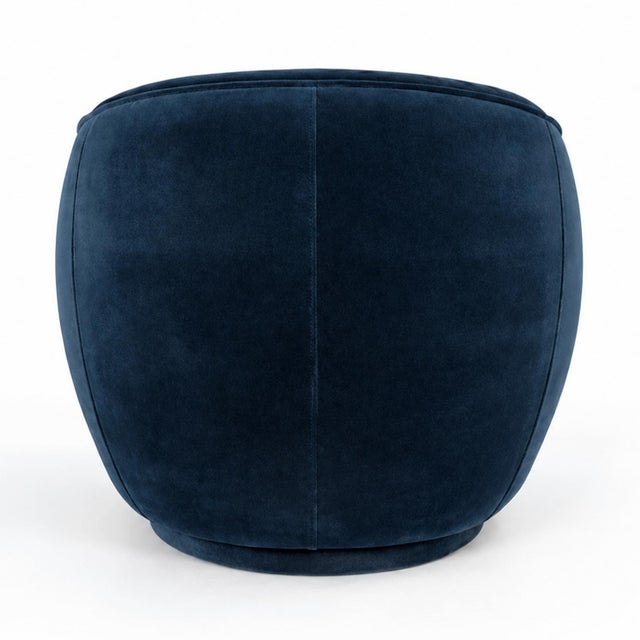 Midnight Velvet Swivel Bubble Chair For Sale - Image 4 of 5