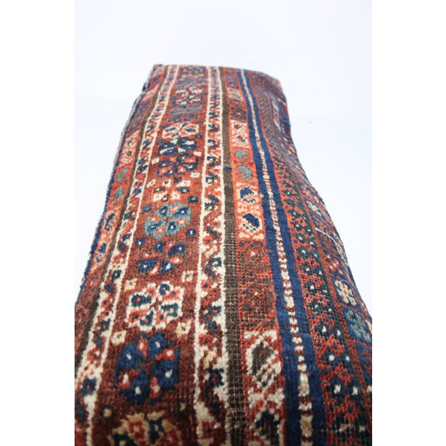 Contemporary Antique Handwoven Shiraz Rug Pillow Cushion -16'' X 47'' For Sale - Image 3 of 9