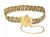 Late 20th Century Braided Flex 18k Yellow & Rose Gold Floral Bracelet For Sale - Image 5 of 5