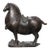 Vintage Gilt Bronze Tang-Style Horse Figure – Scholar's Desk Ornament For Sale