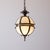 1940s 3pc Set Vintage Art Deco Old Fixture Ceiling Brass Hanging Pendant Light Milk Glass Shade Lamp For Sale - Image 5 of 5