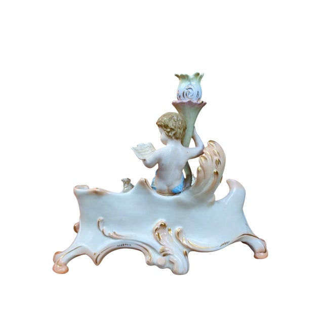 Inkwell with Angel from Capodimonte, 1960s For Sale - Image 3 of 6