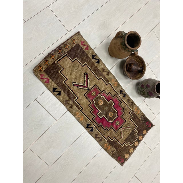 1950s Vintage Anatolian Floral Carpet For Sale - Image 5 of 6