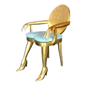 Hand Carved 22-Karat Giltwood "Titi" Armchair by Marjorie Skouras