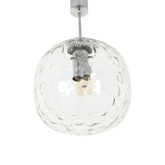 Glass Vintage Pendant Lamp from Glashütte Limburg For Sale - Image 7 of 8