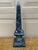 Neoclassical Grand Tour Solid Marble Blue Obelisk With Dramatic Veining For Sale - Image 9 of 10