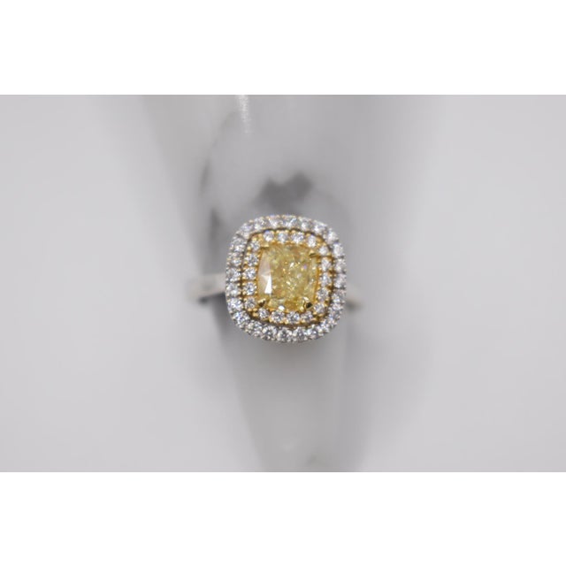 Mid 20th Century Gia Yellow Diamond Ring, Size 7 For Sale - Image 13 of 14