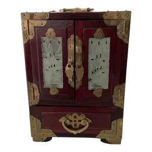 Vintage Chinese Rosewood Jewelry Box