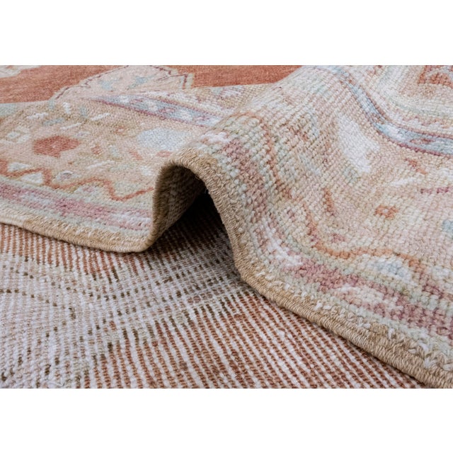 Brick Red Turkish Vintage Style Anatolian Rug 3'6" x 6'9" For Sale - Image 8 of 8