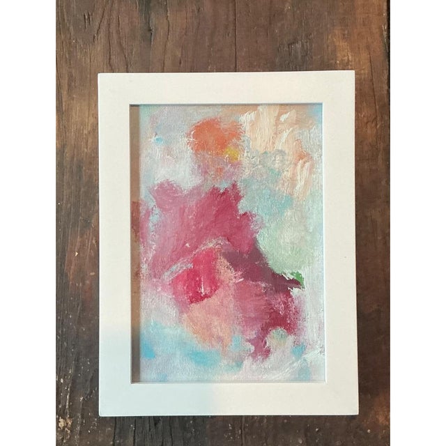 Vintage Abstract Expressionist Painting on Board For Sale - Image 4 of 12